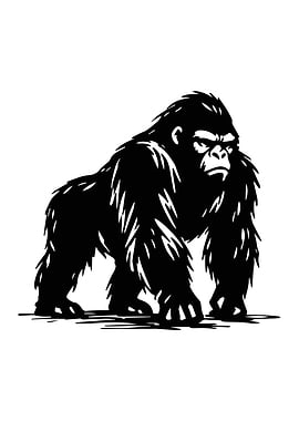 Gorilla Silhouette