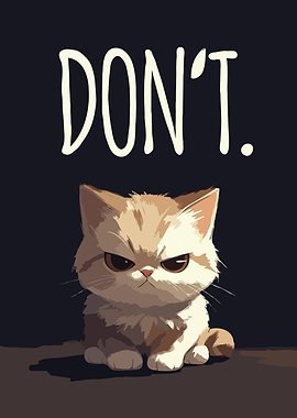 Grumpy Cat with 'DON'T' Text