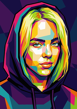 Billie Eilish Pop Art Portrait