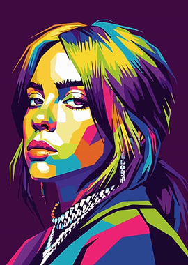 Billie Eilish Pop Art Portrait