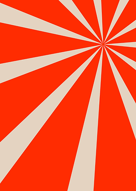 Red and Beige Sunburst Pattern
