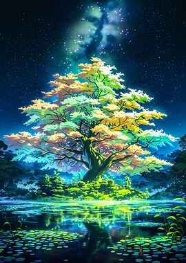 Magical Tree by the Water