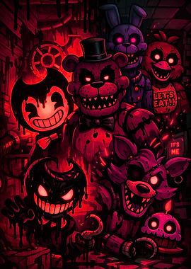 Five Nights at Freddy's and Bendy Characters