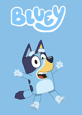 Bluey Character with Title