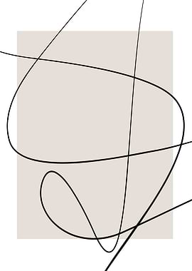 Abstract Black Lines on Beige Background