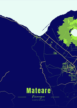 Map of Mateare, Nicaragua