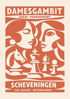 Damesgambito Chess Tournament Poster