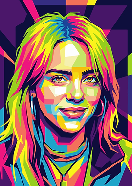 Billie Eilish Pop Art Portrait