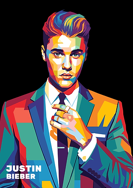 Justin Bieber Pop Art Portrait