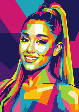 Ariana Grande Pop Art Portrait