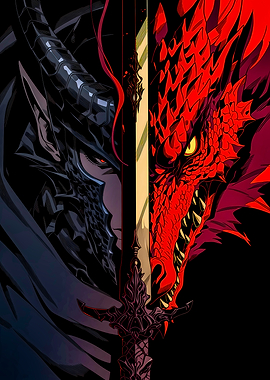 Demon and Dragon Confrontation