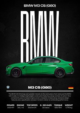 BMW M3 CS (G80) Poster