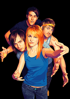Paramore Band Portrait Vector Art