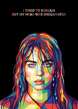 Billie Eilish Pop Art Portrait