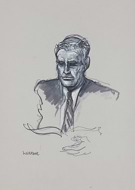Sketch of a Man in a Suit