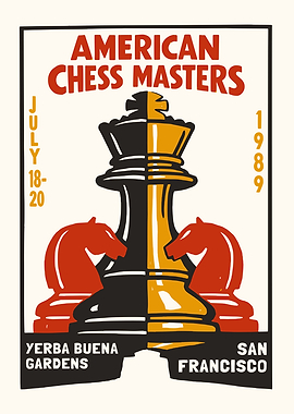 American Chess Masters 1989 Poster