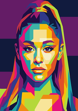 Ariana Grande Pop Art Portrait