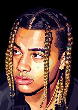 24kGoldn Rapper Pop Art Portrait