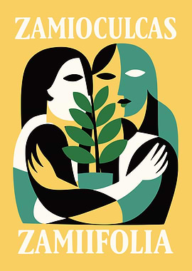 Zamioculcas Zamiifolia Plant Art