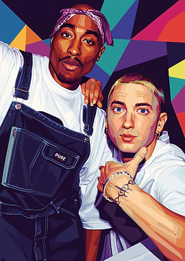 Tupac and Eminem Pop Art