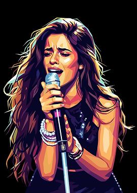 Camila Cabello Pop Art Portrait