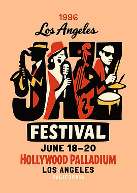 1996 Los Angeles Jazz Festival Poster