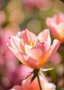 Close-up of a delicate pink flower