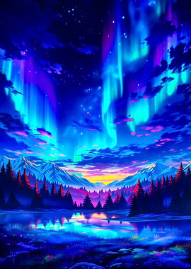 Aurora Fantasy Landscape 2