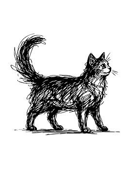 Cat in Scribbles