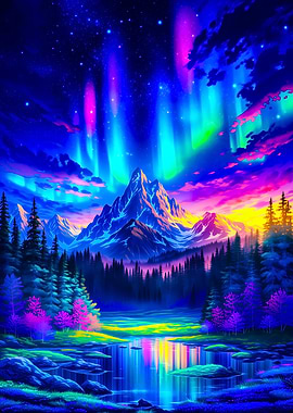 Aurora Fantasy Landscape 4