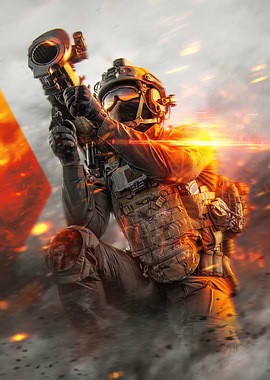 Soldier firing a weapon