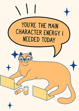 Cat with Glasses Working on Laptop