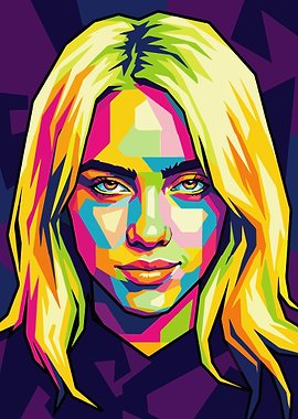 Billie Eilish Pop Art Portrait