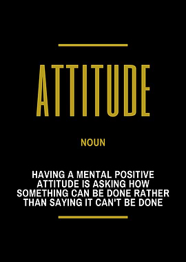 Attitude definition poster