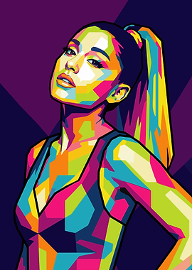 Ariana Grande Pop Art Portrait