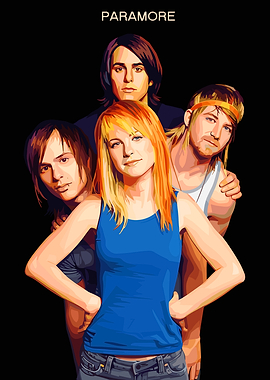 Paramore Band Portrait Vector Art