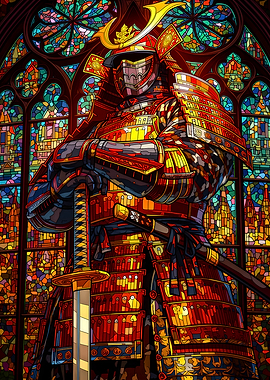 Samurai in Stained Glass