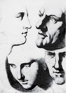 Four Faces in Profile
