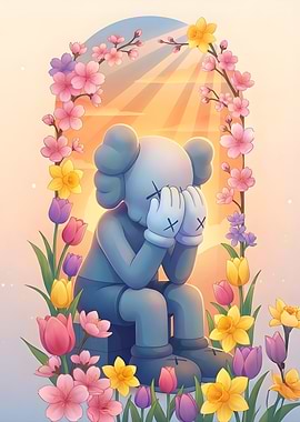KAWS Companion in Floral Arch