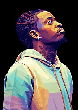 Stylized Portrait of a Rich Homie Quan