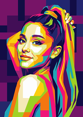 Ariana Grande Pop Art Portrait