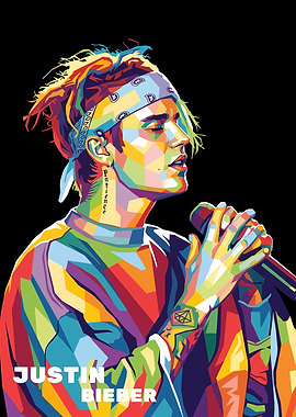 Justin Bieber Pop Art Portrait