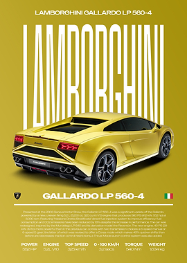 Lamborghini Gallardo LP 560-4 Car Poster