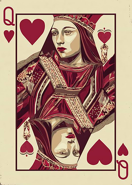 Queen of Hearts Playing Card