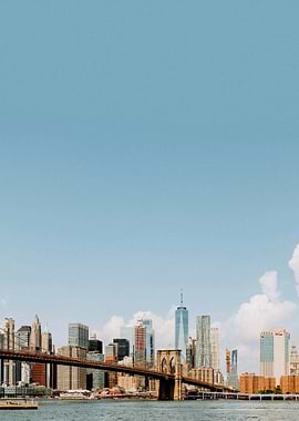 New York City Skyline and Brooklyn Bridge
