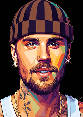 Justin Bieber Pop Art Portrait