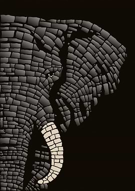 African Elephant with Tusk