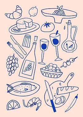 Doodle Food and Drink Assortment