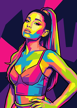 Ariana Grande Pop Art Portrait
