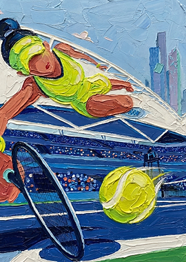 Tennis Player in Action